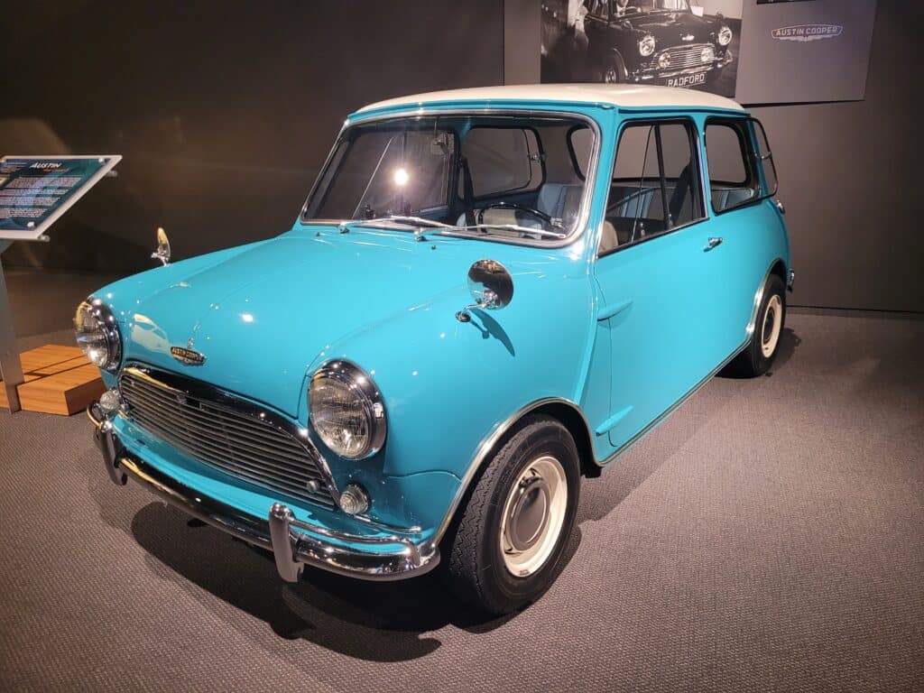 sky-blue 1963 Mini Cooper S